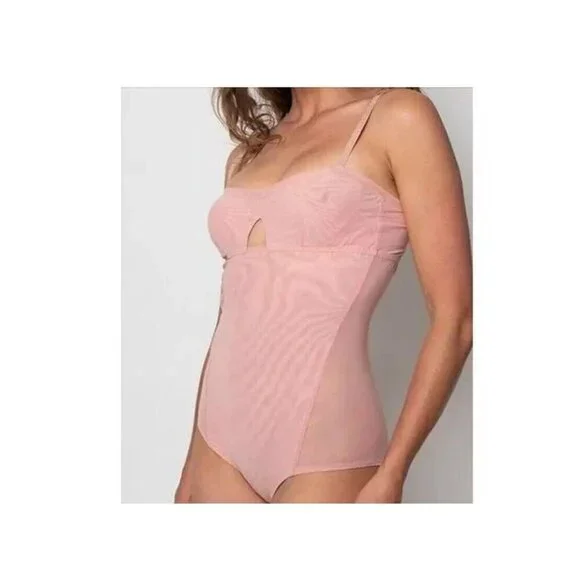 We are HAH by Free People Under The Wire Bodysuit | Copper Rose NWTS Small 1B - Picture 2 of 6